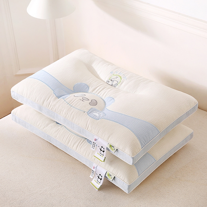 金牛枕芯 2025新款枕头熊猫趴趴三色情侣系列亲肤护颈枕牵引枕头枕芯 趴趴熊-蓝