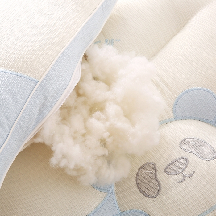 91家纺网 家纺一手货源 找家纺 金牛枕芯 2025新款枕头熊猫趴趴三色情侣系列亲肤护颈枕牵引枕头枕芯 趴趴熊-蓝