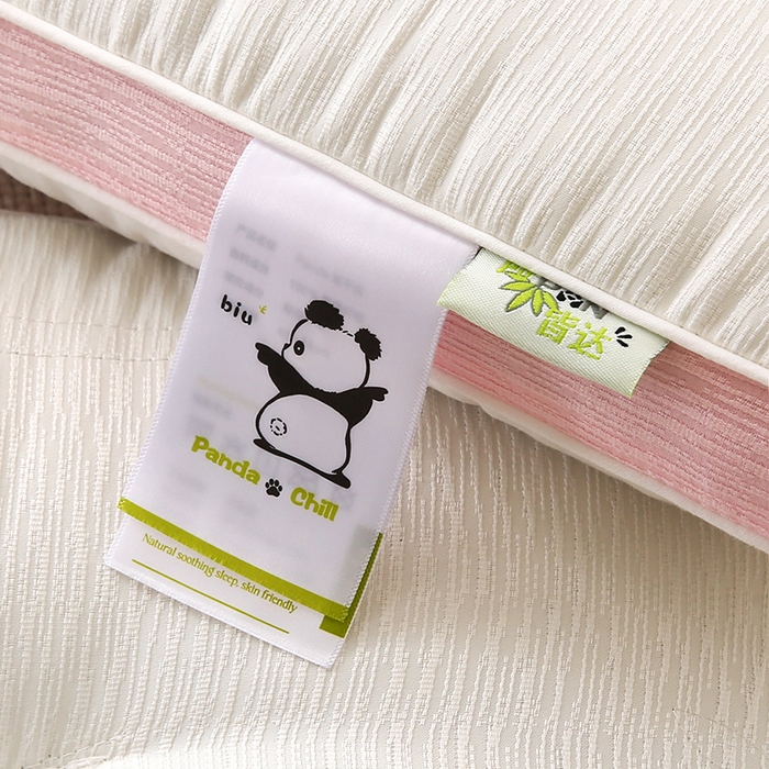 91家纺网 家纺一手货源 找家纺 金牛枕芯 2025新款枕头熊猫趴趴三色情侣系列亲肤护颈枕牵引枕头枕芯 趴趴熊-粉