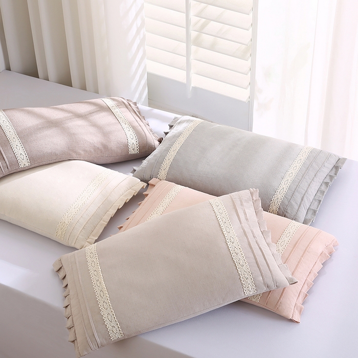 91家纺网 家纺一手货源 找家纺 金牛枕芯 2025新款棉麻荞麦枕简约系列枕头枕芯全荞麦枕头枕芯 棉麻枕-灰