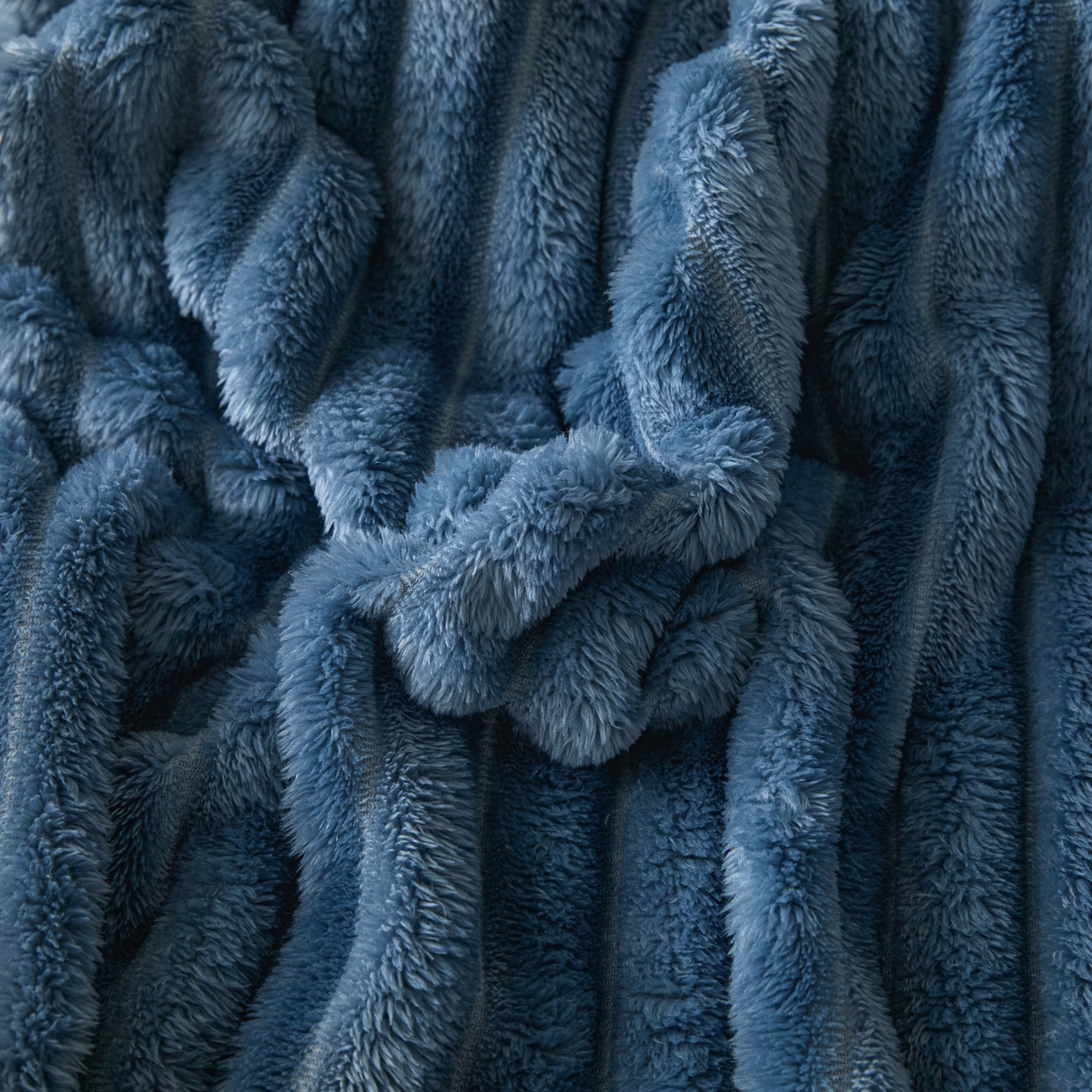 91家纺网 家纺一手货源 找家纺 蓝极人 2025新款兔毛绒大抽条床笠单品床笠床笠单件（跨境可供） 抽条-床笠孔雀蓝