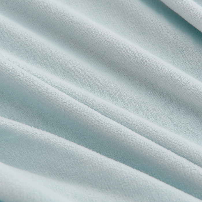 91家纺网 家纺一手货源 找家纺 德比尔斯  2025新款韩版白色花边雕花烂花牛奶绒四件套 郁金香蓝