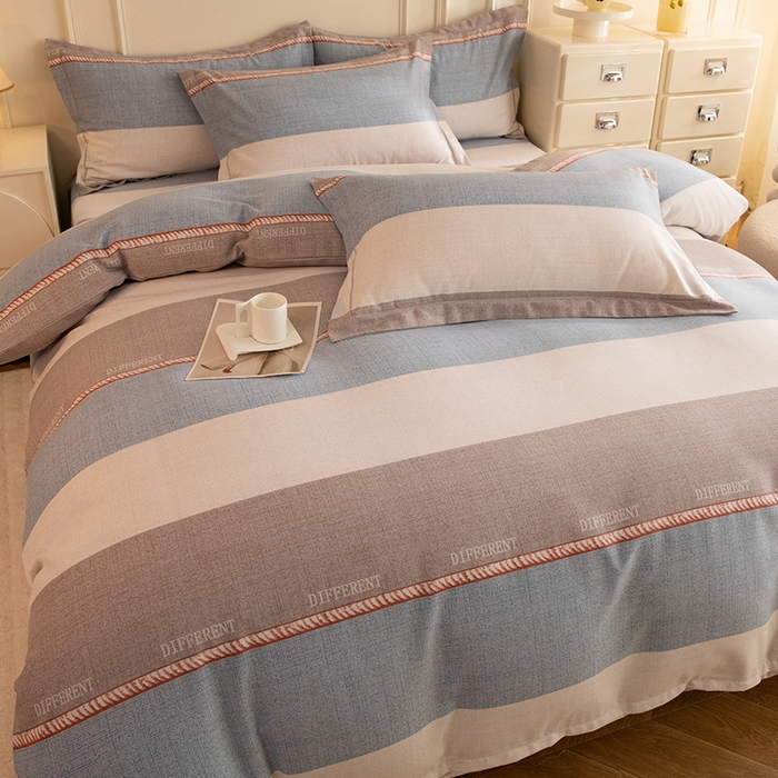 简如   2025新款全棉磨毛印花四件套（有买家秀提供）波利梦条