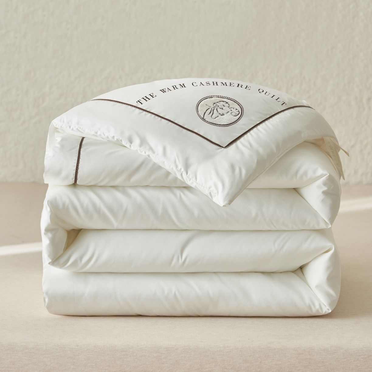 子由家居 2025新款贴布绣澳洲进口羊毛被被子被芯 羊毛被-白色