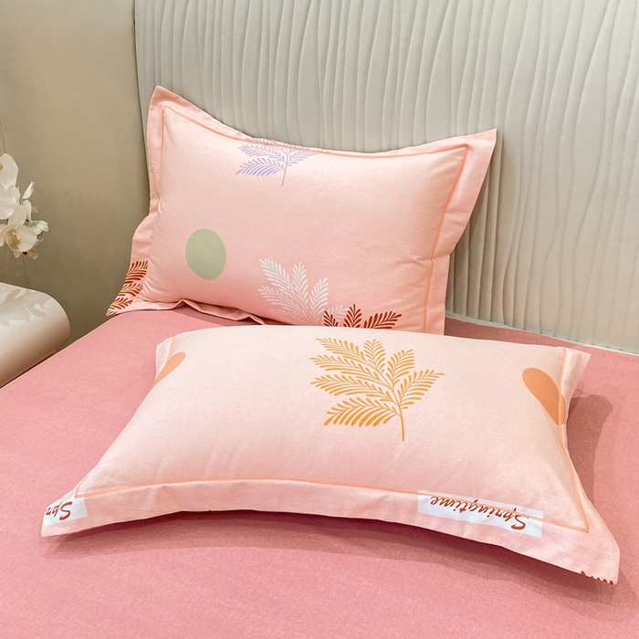 91家纺网 家纺一手货源 找家纺 昊翔家纺 2025新款100%全棉纯棉加厚磨毛四件套 花枝漫漫-粉