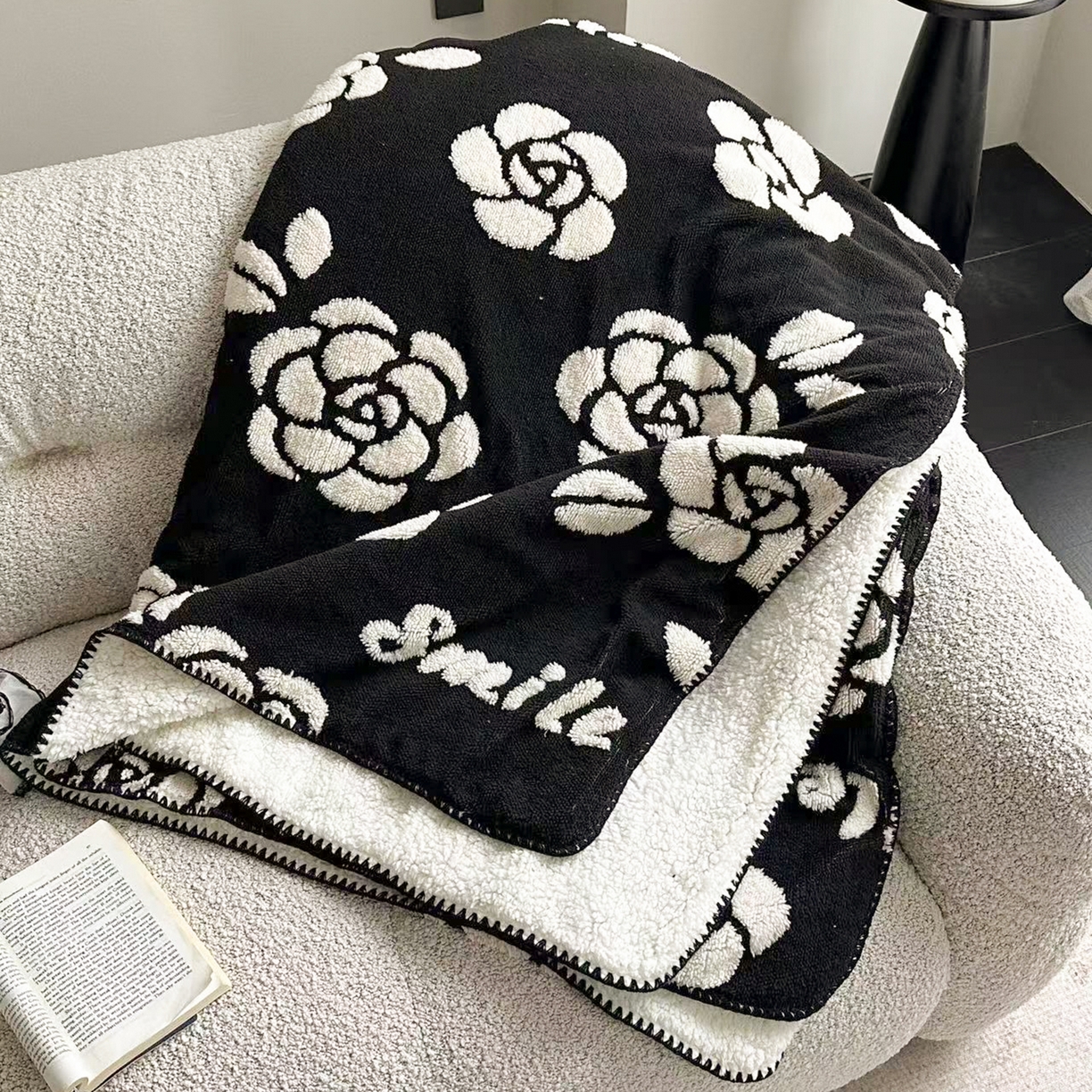 91家纺网 家纺一手货源 找家纺 繁花家居 2025新款阳离子羊羔绒毛毯毯子 夜玫馨