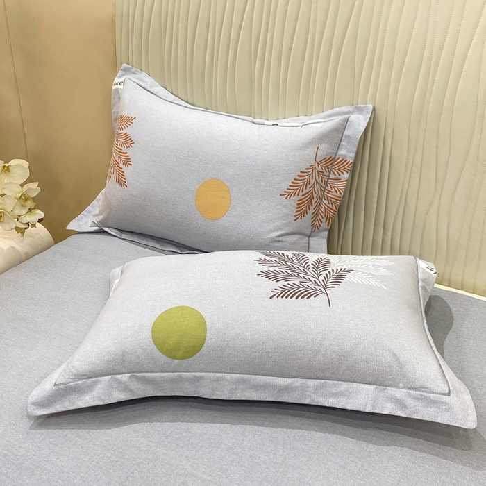 91家纺网 家纺一手货源 找家纺 昊翔家纺 2025新款100%全棉纯棉加厚磨毛四件套 花枝漫漫-灰