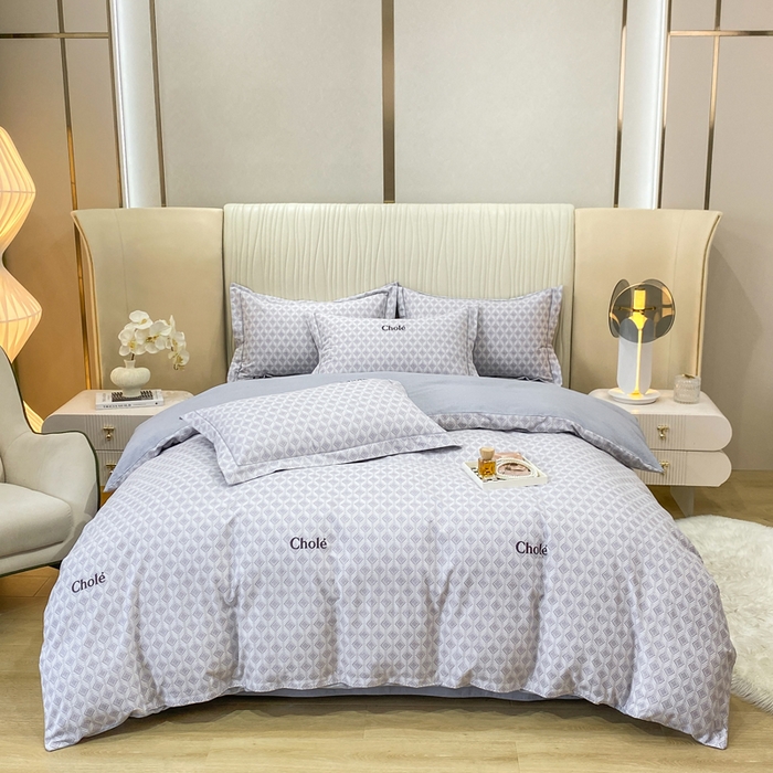 91家纺网 家纺一手货源 找家纺 昊翔家纺 2025新款100%全棉纯棉加厚磨毛四件套 昔城-灰