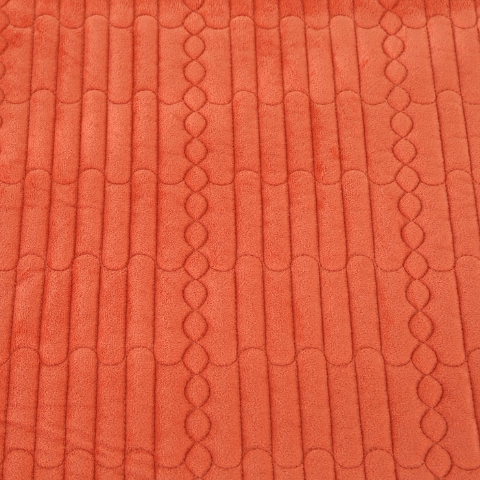 91家纺网 家纺一手货源 找家纺 栩裕纺织 2025新款宝宝绒夹棉单床盖-直边款 橙色