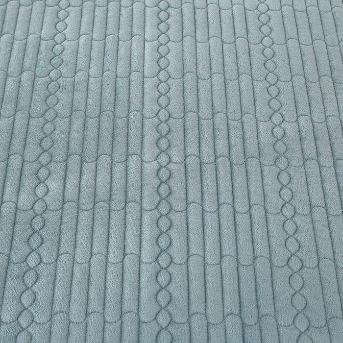 91家纺网 家纺一手货源 找家纺 栩裕纺织 2025新款宝宝绒夹棉单床盖-直边款 湖蓝