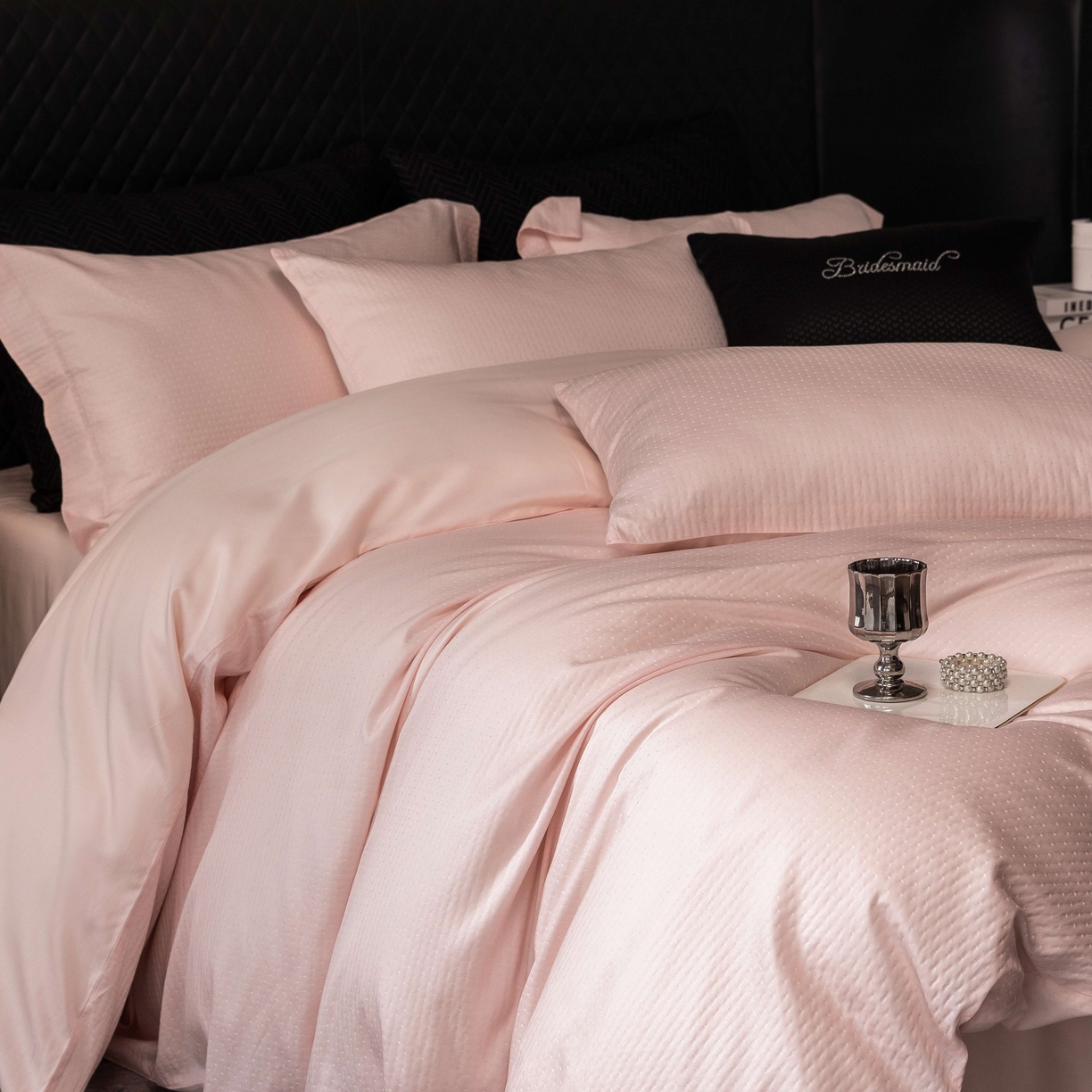 91家纺网 家纺一手货源 找家纺 （总）佳汐蓝家纺 2025新款天丝棉-静莹四件套