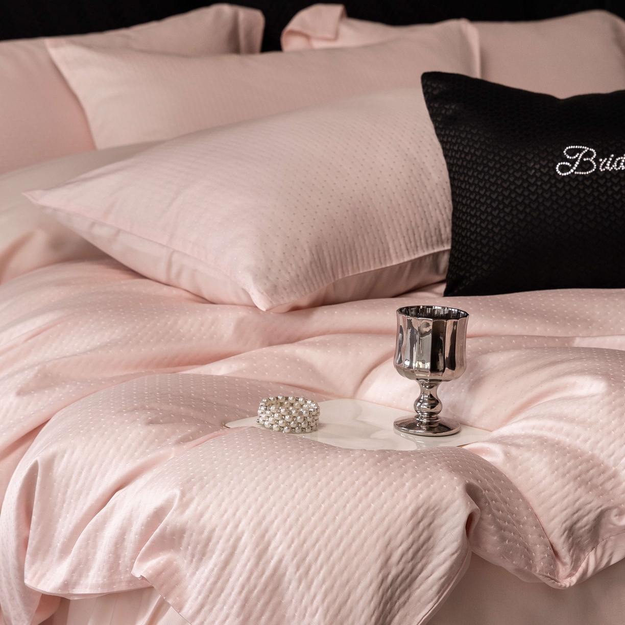 91家纺网 家纺一手货源 找家纺 （总）佳汐蓝家纺 2025新款天丝棉-静莹四件套