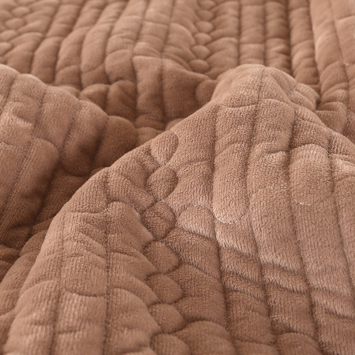 91家纺网 家纺一手货源 找家纺 栩裕纺织 2025新款宝宝绒夹棉单床盖-直边款 卡其色