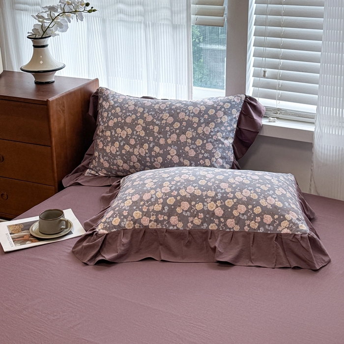 91家纺网 家纺一手货源 找家纺 芯贝儿 2025新款加厚原m有氧云感m提花四件套 花海