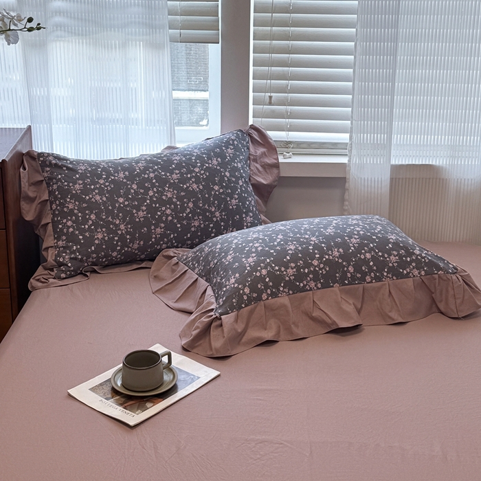 91家纺网 家纺一手货源 找家纺 芯贝儿 2025新款加厚原m有氧云感m提花四件套 花田浪漫