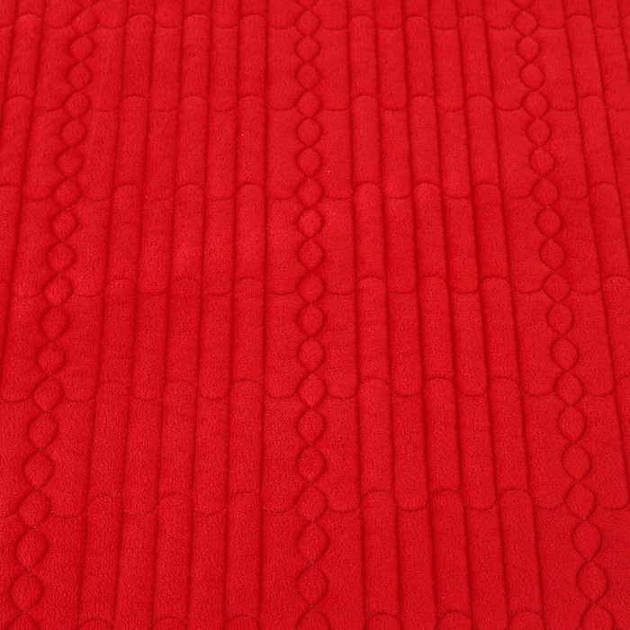 91家纺网 家纺一手货源 找家纺 栩裕纺织 2025新款宝宝绒夹棉单床盖-直边款 中国红