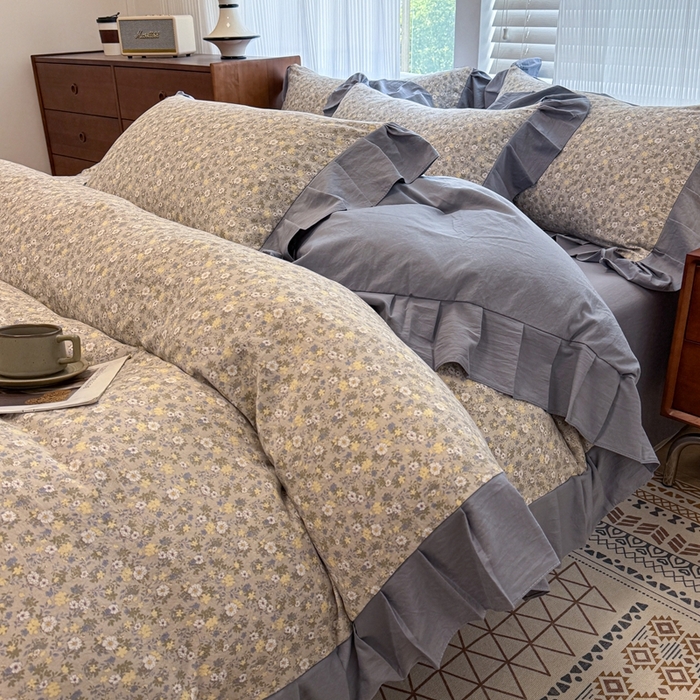 芯贝儿 2025新款加厚原m有氧云感m提花四件套 花漾