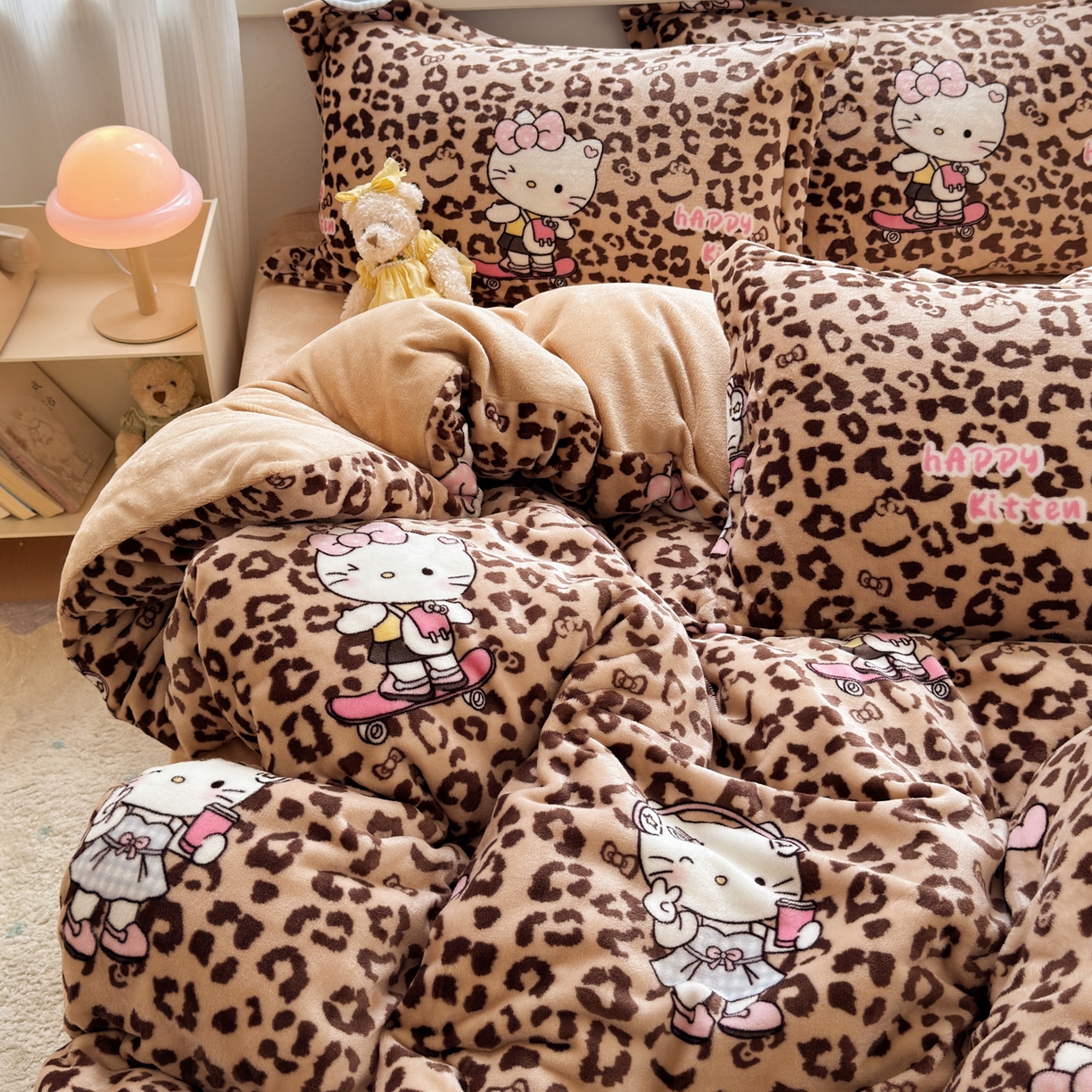 91家纺网 家纺一手货源 找家纺 （总）铭宣 2025新款高克重牛奶绒印花保暖四件套床单床笠单被套款