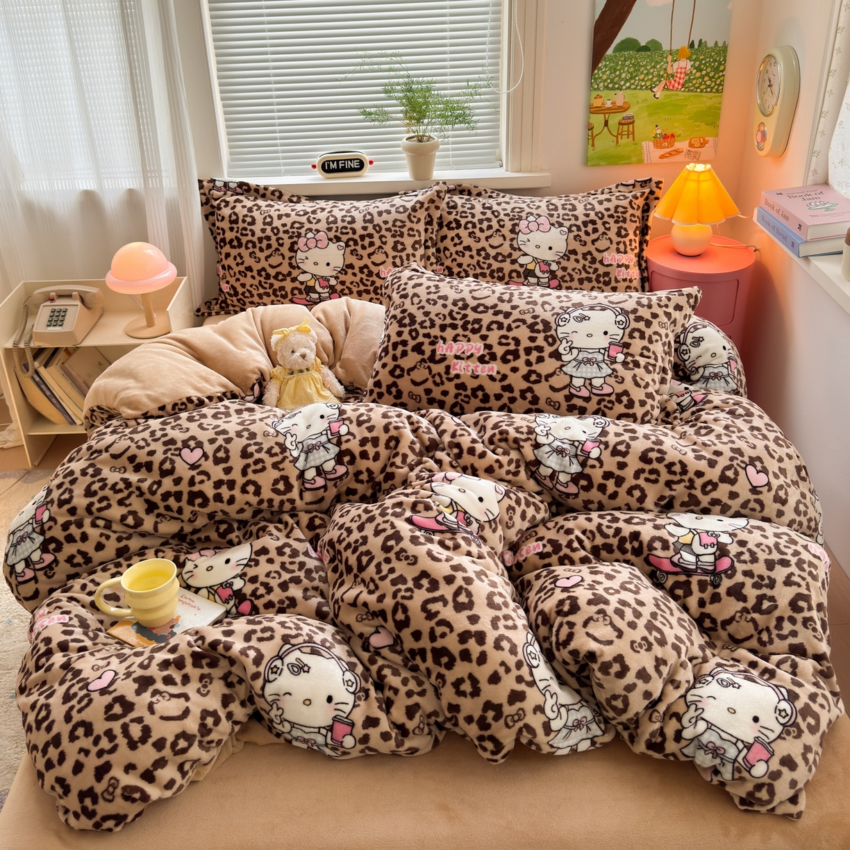 91家纺网 家纺一手货源 找家纺 （总）铭宣 2025新款高克重牛奶绒印花保暖四件套床单床笠单被套款