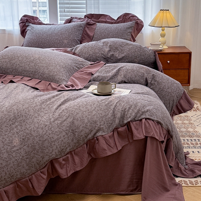 91家纺网 家纺一手货源 找家纺 芯贝儿 2025新款加厚原m有氧云感m提花四件套 曼塔庄园