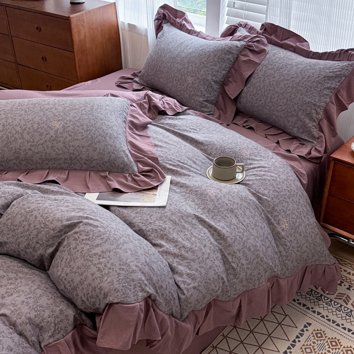 91家纺网 家纺一手货源 找家纺 芯贝儿 2025新款加厚原m有氧云感m提花四件套 曼塔庄园