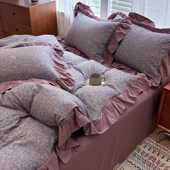 91家纺网 家纺一手货源 找家纺 芯贝儿 2025新款加厚原m有氧云感m提花四件套 曼塔庄园