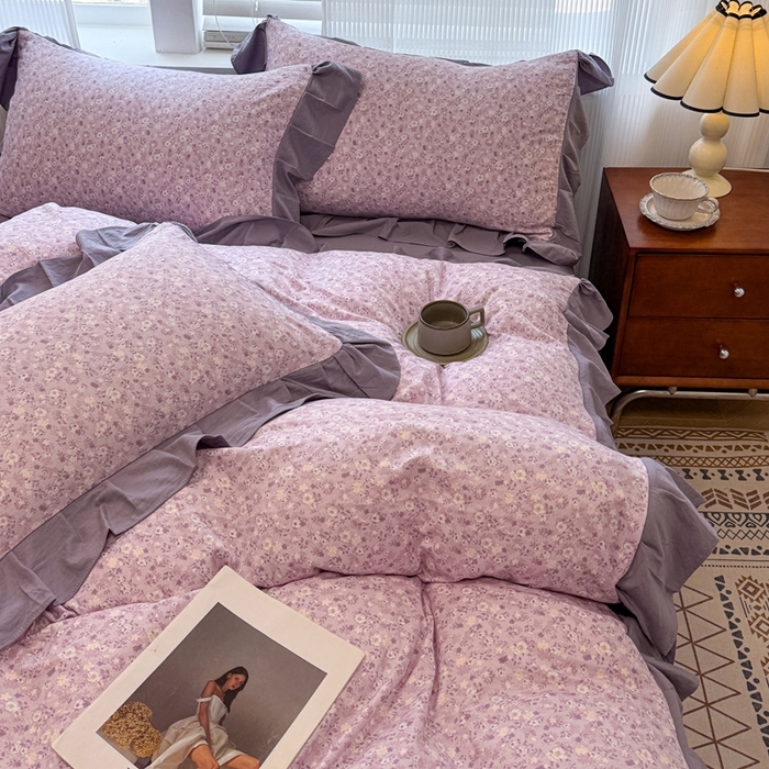 91家纺网 家纺一手货源 找家纺 芯贝儿 2025新款加厚原m有氧云感m提花四件套 秋日记忆