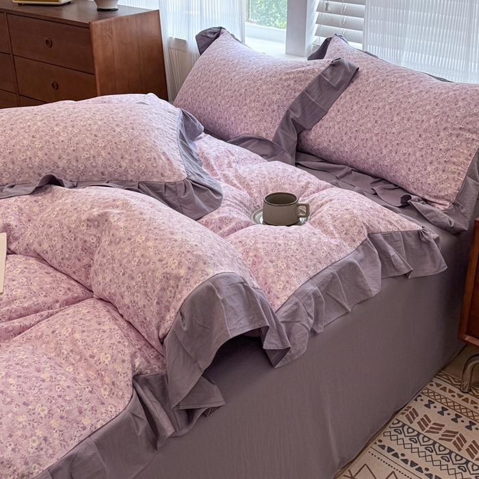 91家纺网 家纺一手货源 找家纺 芯贝儿 2025新款加厚原m有氧云感m提花四件套 秋日记忆