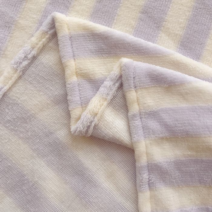 91家纺网 家纺一手货源 找家纺 繁花家居 2025新款经典条纹系列绣花牛奶绒单品床单床笠床单床笠单件 床单-紫条熊猫