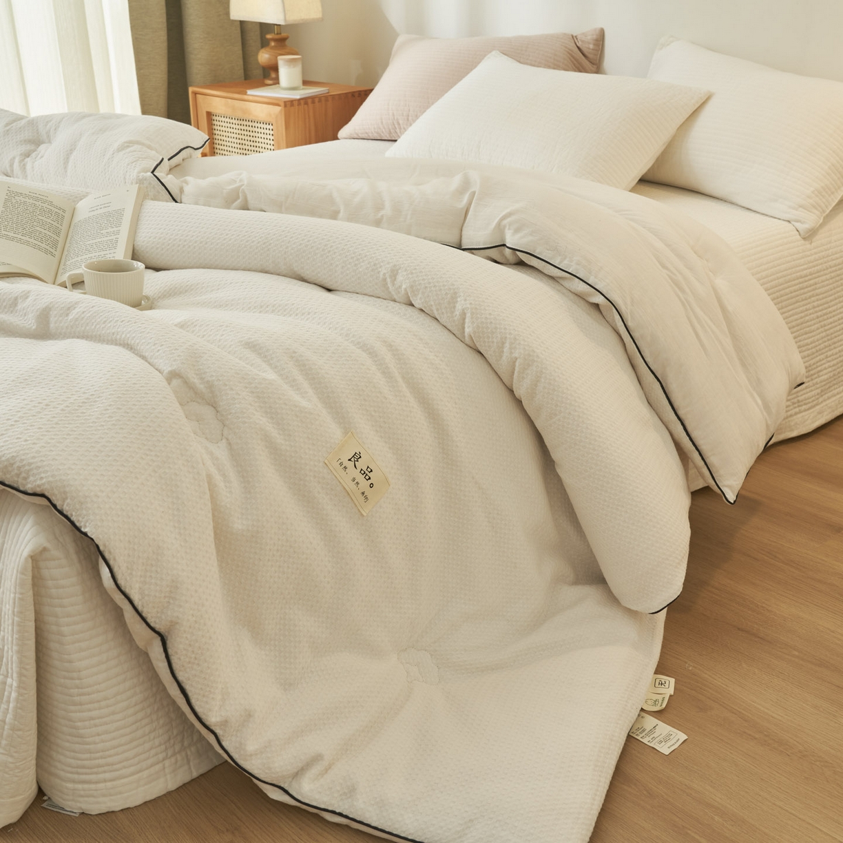 91家纺网 家纺一手货源 找家纺 （总）子由家居 2025新款纯棉华夫格100%新疆棉花冬被被子被芯【里外纯棉】