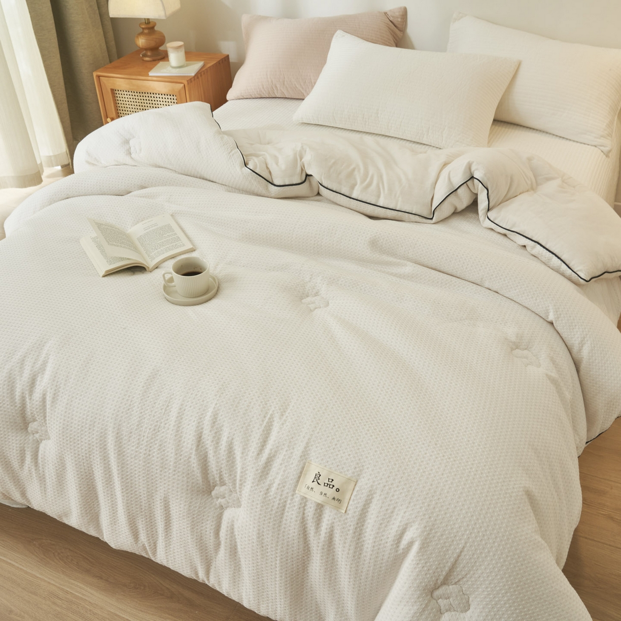 91家纺网 家纺一手货源 找家纺 （总）子由家居 2025新款纯棉华夫格100%新疆棉花冬被被子被芯【里外纯棉】