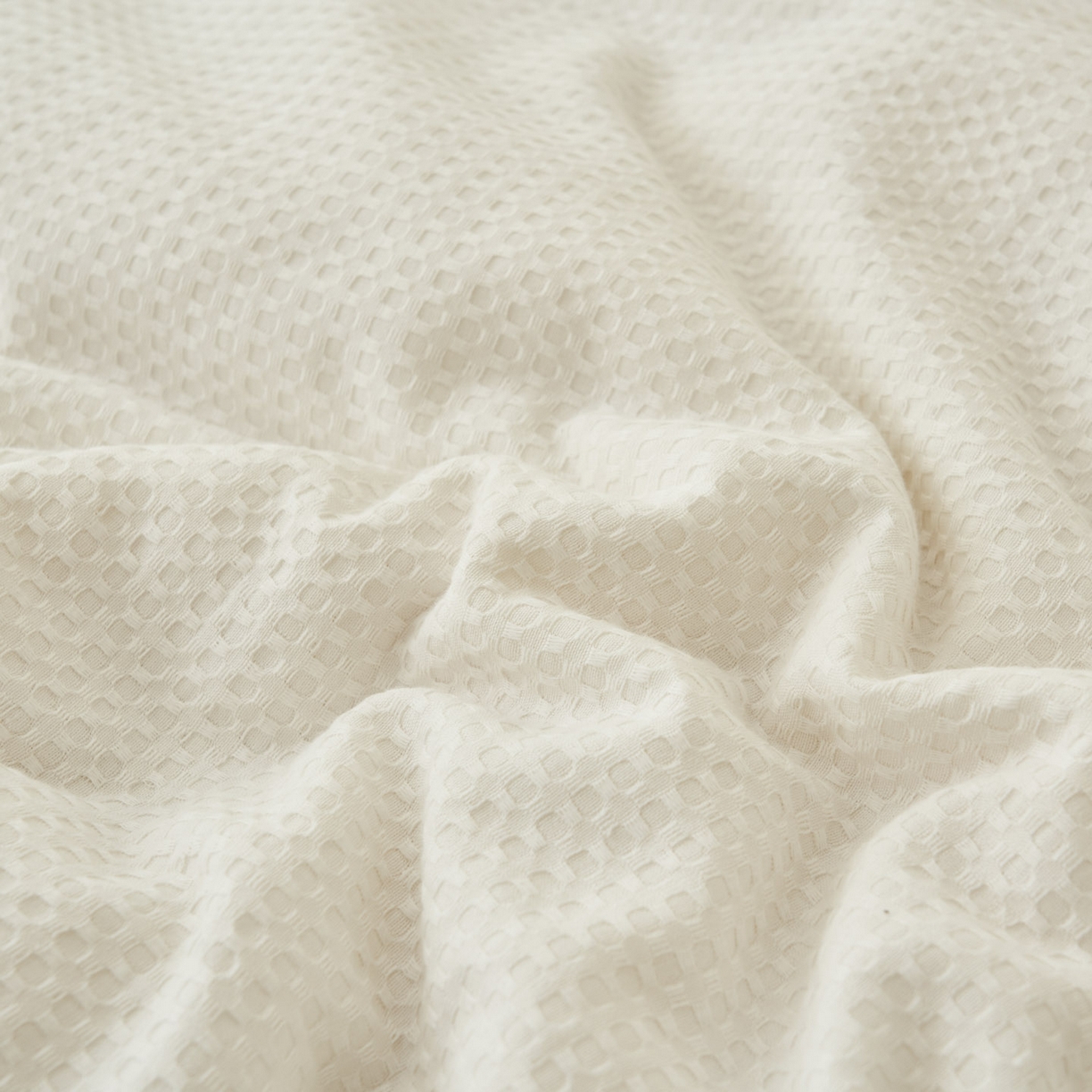 91家纺网 家纺一手货源 找家纺 子由家居 2025新款纯棉华夫格100%新疆棉花冬被被子被芯【里外纯棉】 华夫格棉花被-本白