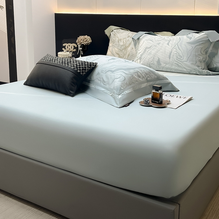 91家纺网 家纺一手货源 找家纺 2025高端轻奢A类母婴级长绒棉全工艺刺绣四件套纯棉全棉高端秋冬爆款床上用品 时漫-月石绿