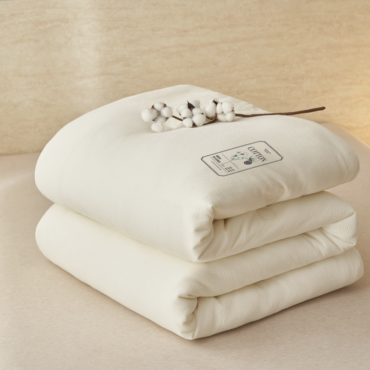 91家纺网 家纺一手货源 找家纺 （总）子由家居 2025新款纯棉微米格提花100%新疆棉花被被子被芯【里外纯棉】