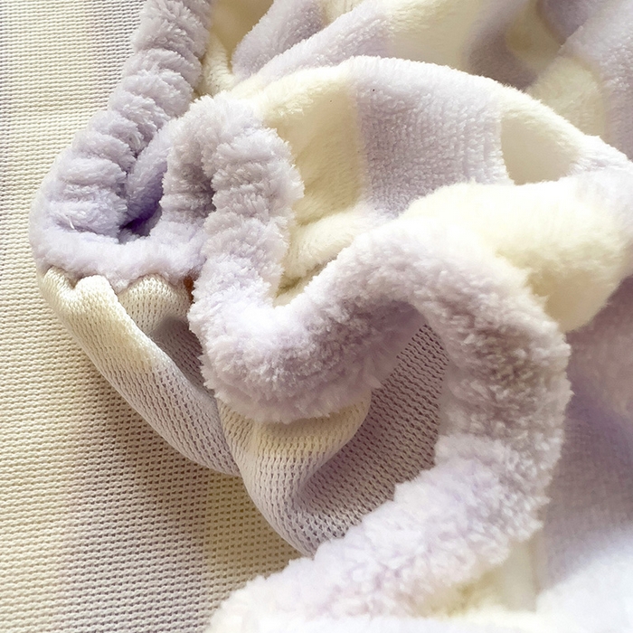 91家纺网 家纺一手货源 找家纺 繁花家居 2025新款经典条纹系列绣花牛奶绒单品床单床笠床单床笠单件 床笠-紫条小猫