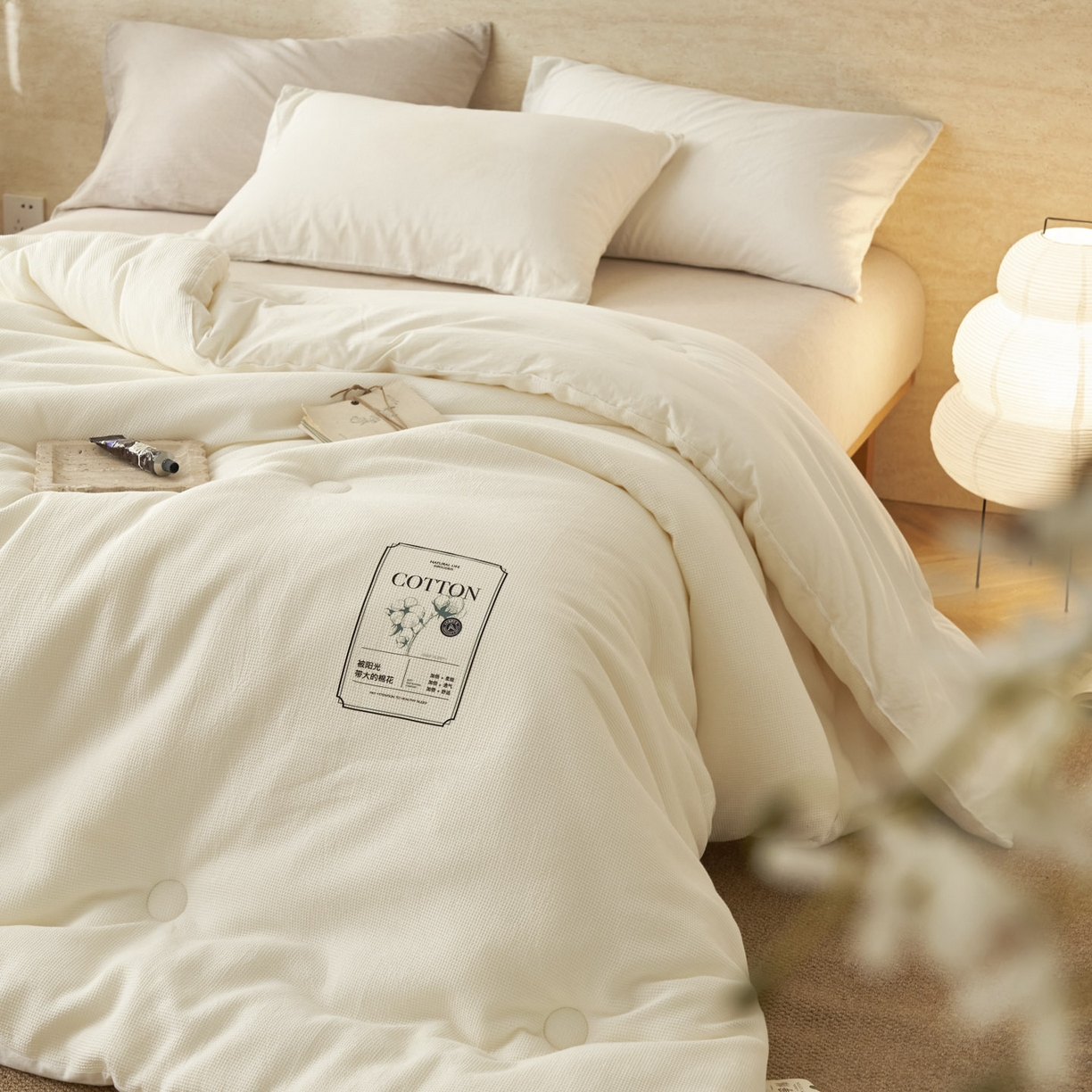 91家纺网 家纺一手货源 找家纺 （总）子由家居 2025新款纯棉微米格提花100%新疆棉花被被子被芯【里外纯棉】