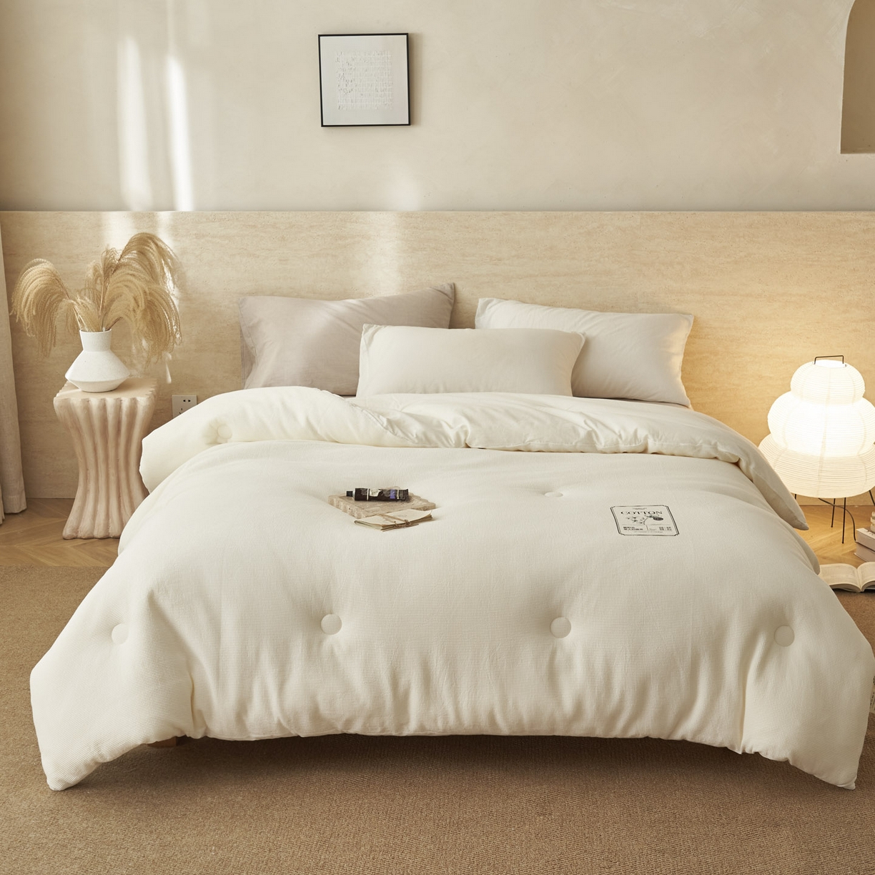 91家纺网 家纺一手货源 找家纺 （总）子由家居 2025新款纯棉微米格提花100%新疆棉花被被子被芯【里外纯棉】