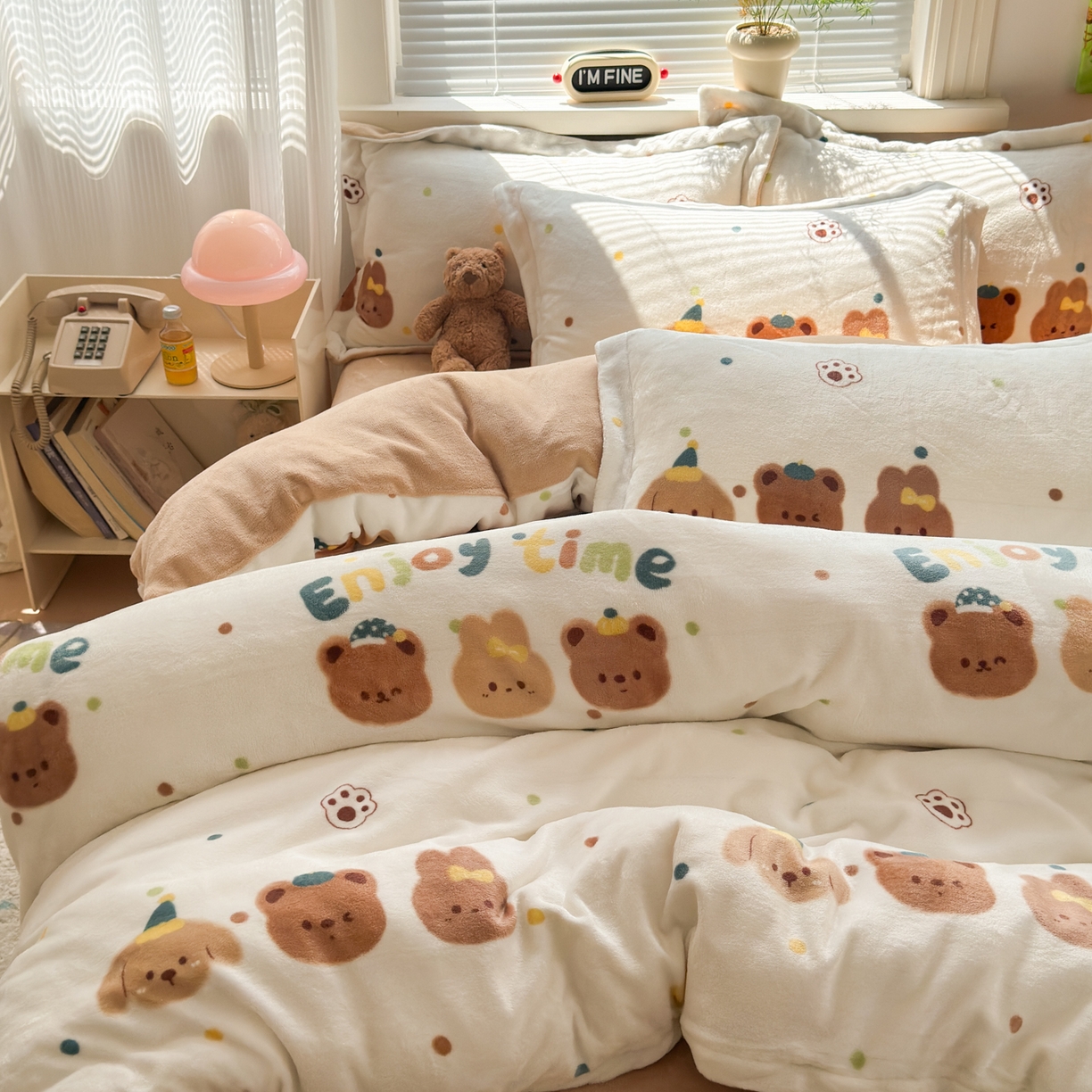 91家纺网 家纺一手货源 找家纺 铭宣 2025新款高克重牛奶绒印花保暖四件套床单床笠单被套款 欢乐颂