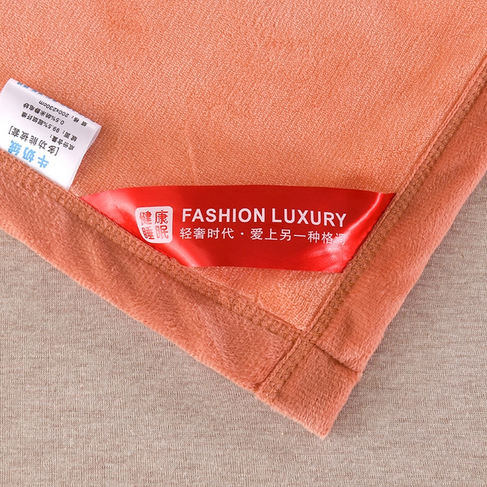 91家纺网 家纺一手货源 找家纺 栩裕纺织 2025新款牛奶绒刺绣单被套 橙色