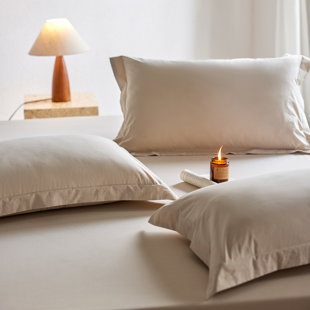 91家纺网 家纺一手货源 找家纺 （总）轩和家居 2025新款70S砂洗长绒棉枕套