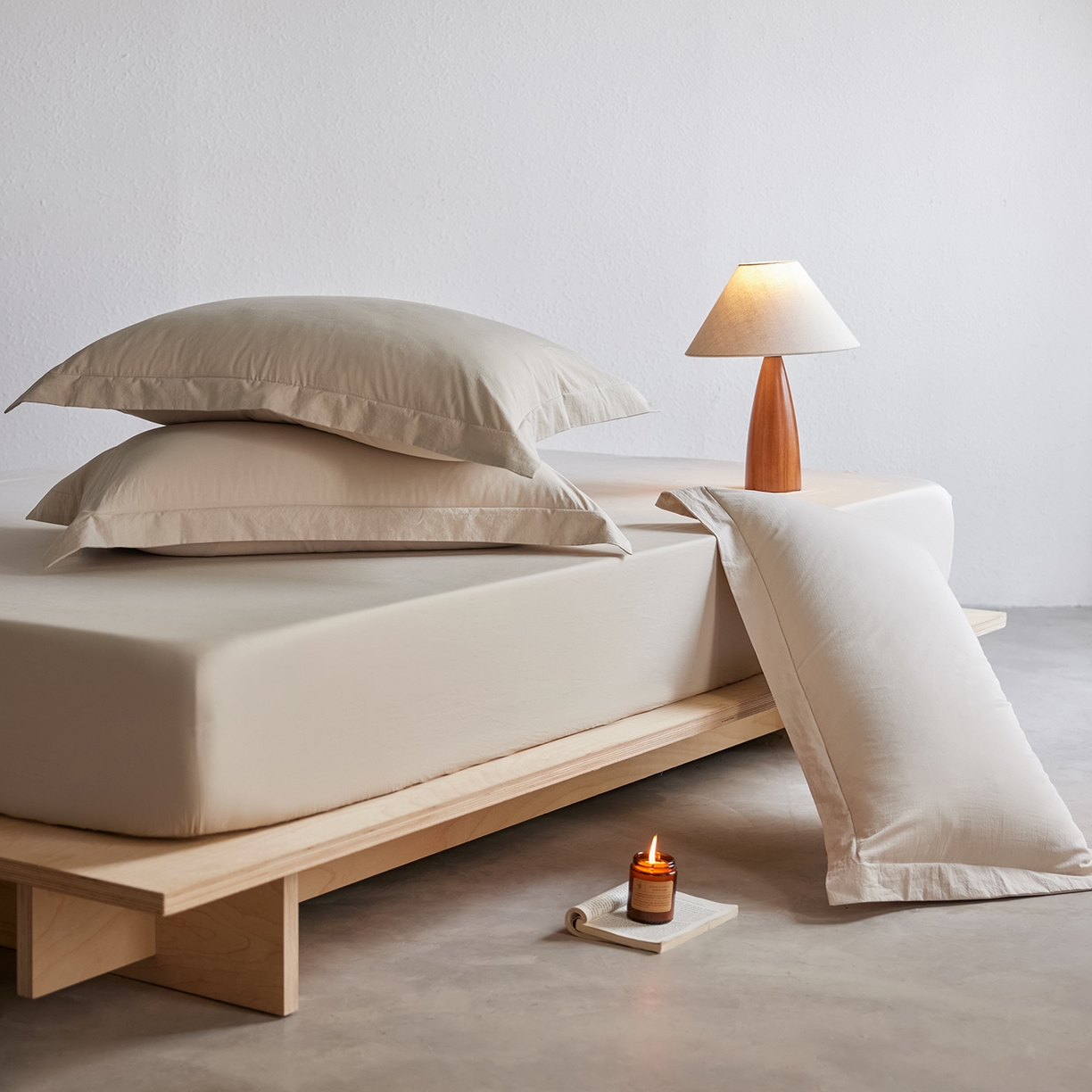 91家纺网 家纺一手货源 找家纺 轩和家居 2025新款70S砂洗长绒棉枕套 芦暖