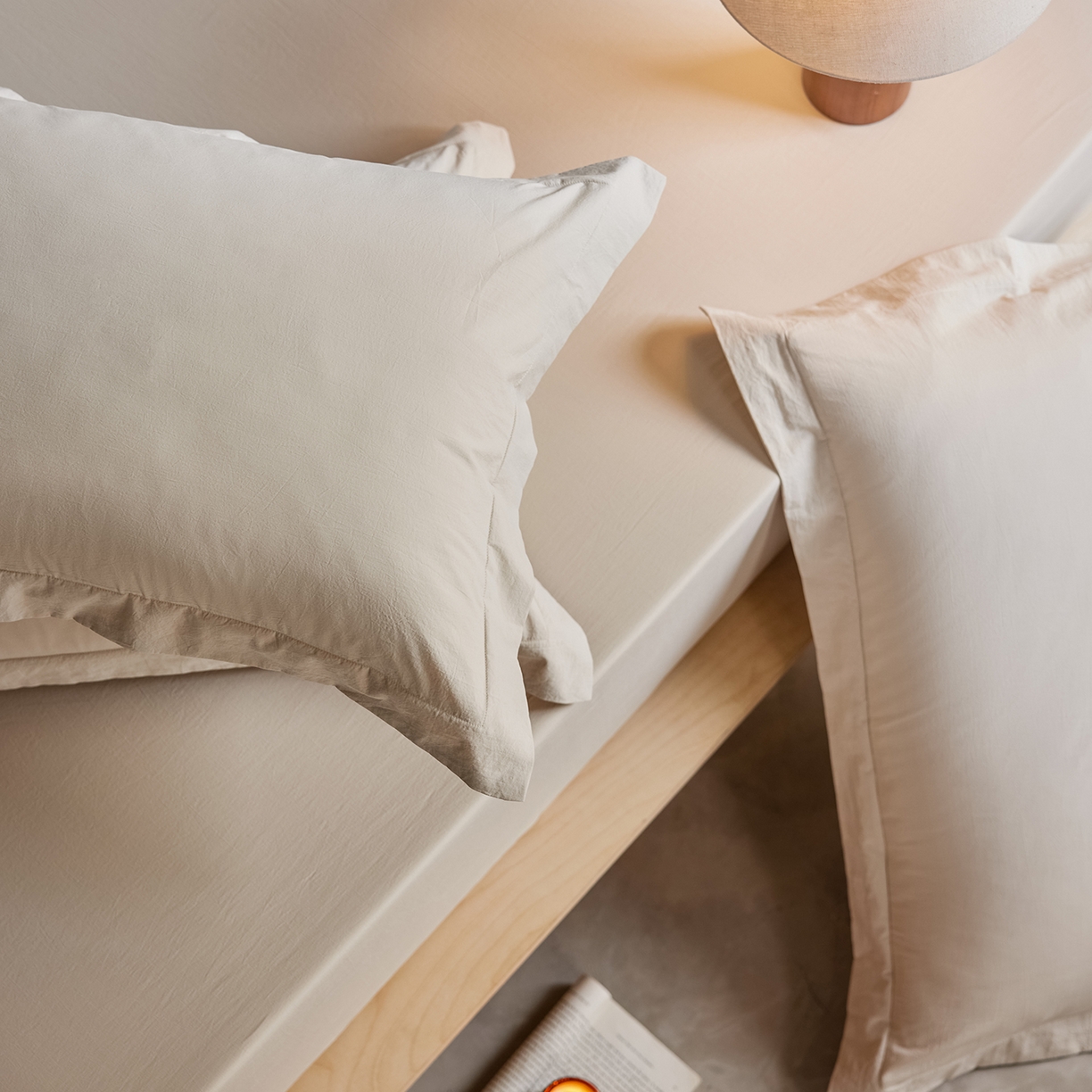 91家纺网 家纺一手货源 找家纺 轩和家居 2025新款70S砂洗长绒棉枕套 芦暖