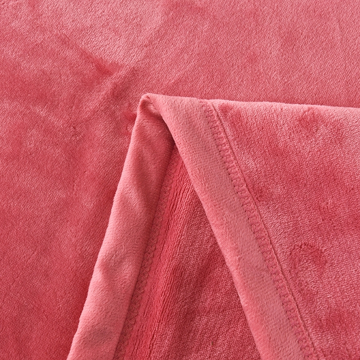 91家纺网 家纺一手货源 找家纺 栩裕纺织 2025新款牛奶绒刺绣单被套 玫红色