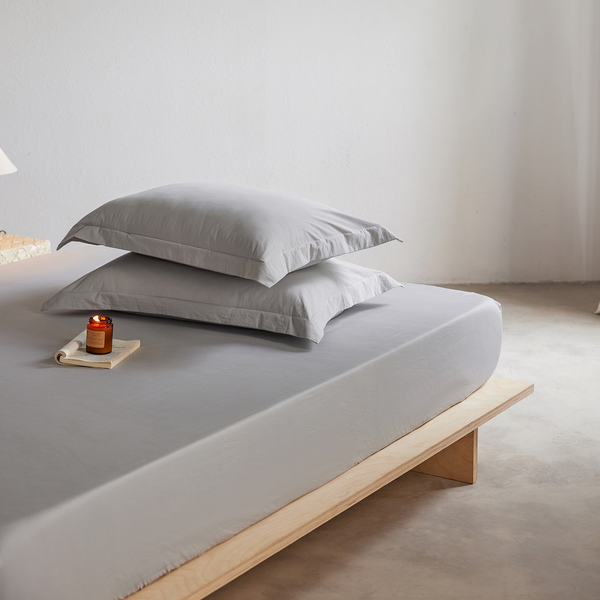 91家纺网 家纺一手货源 找家纺 轩和家居 2025新款70S砂洗长绒棉枕套 松烟