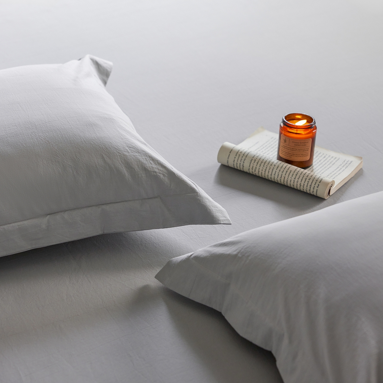 91家纺网 家纺一手货源 找家纺 轩和家居 2025新款70S砂洗长绒棉枕套 松烟