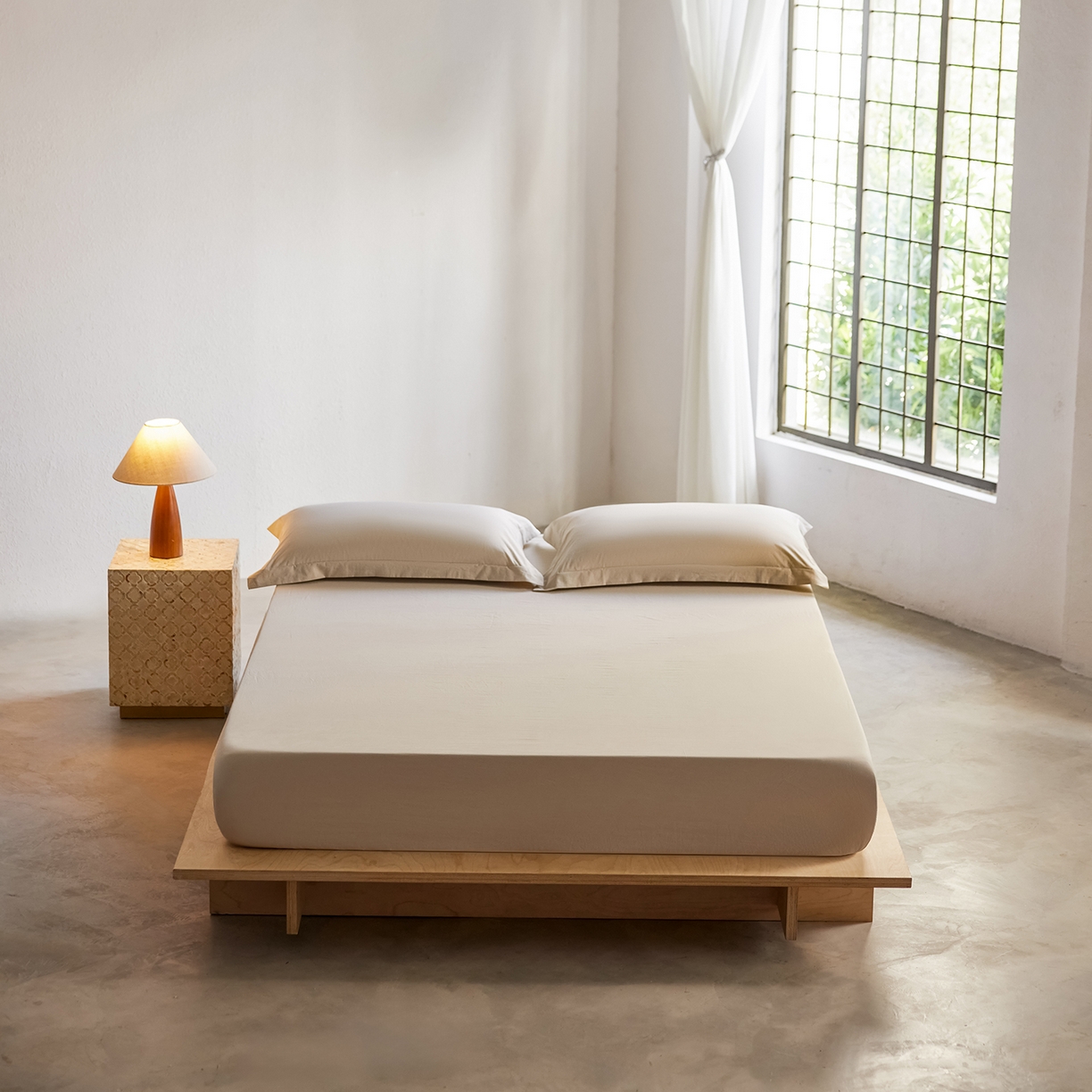 91家纺网 家纺一手货源 找家纺 轩和家居 2025新款70S砂洗长绒棉单床笠 芦暖