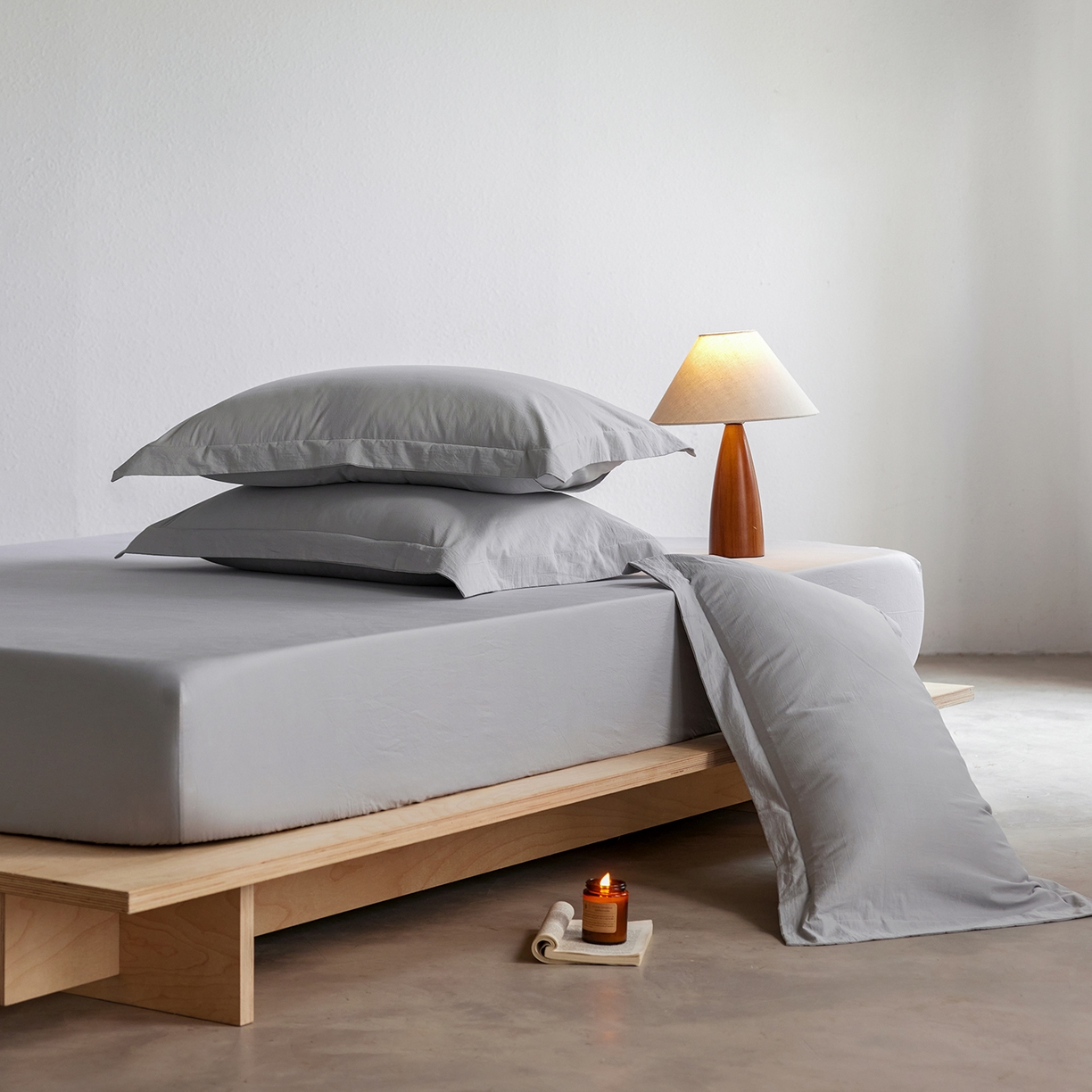 91家纺网 家纺一手货源 找家纺 轩和家居 2025新款70S砂洗长绒棉枕套 松烟