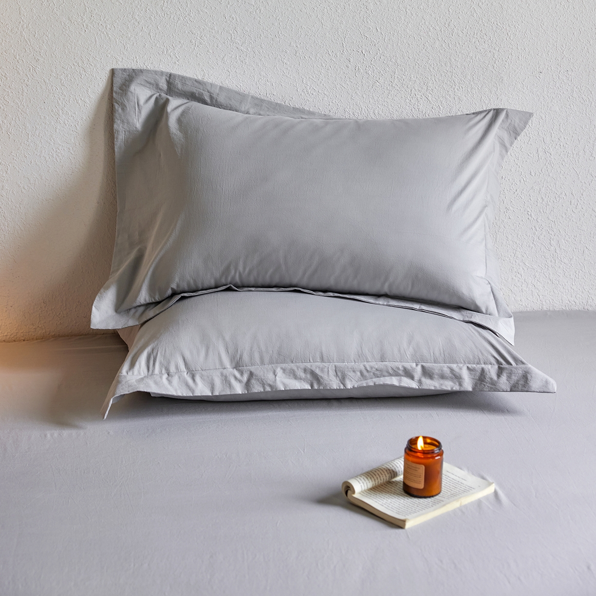 91家纺网 家纺一手货源 找家纺 轩和家居 2025新款70S砂洗长绒棉枕套 松烟