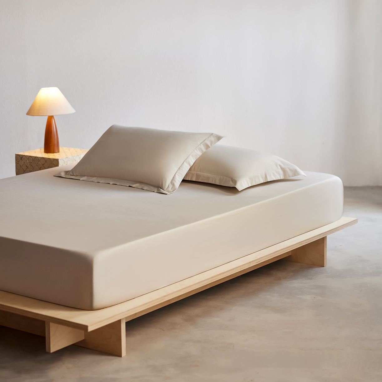 91家纺网 家纺一手货源 找家纺 轩和家居 2025新款70S砂洗长绒棉单床笠 芦暖