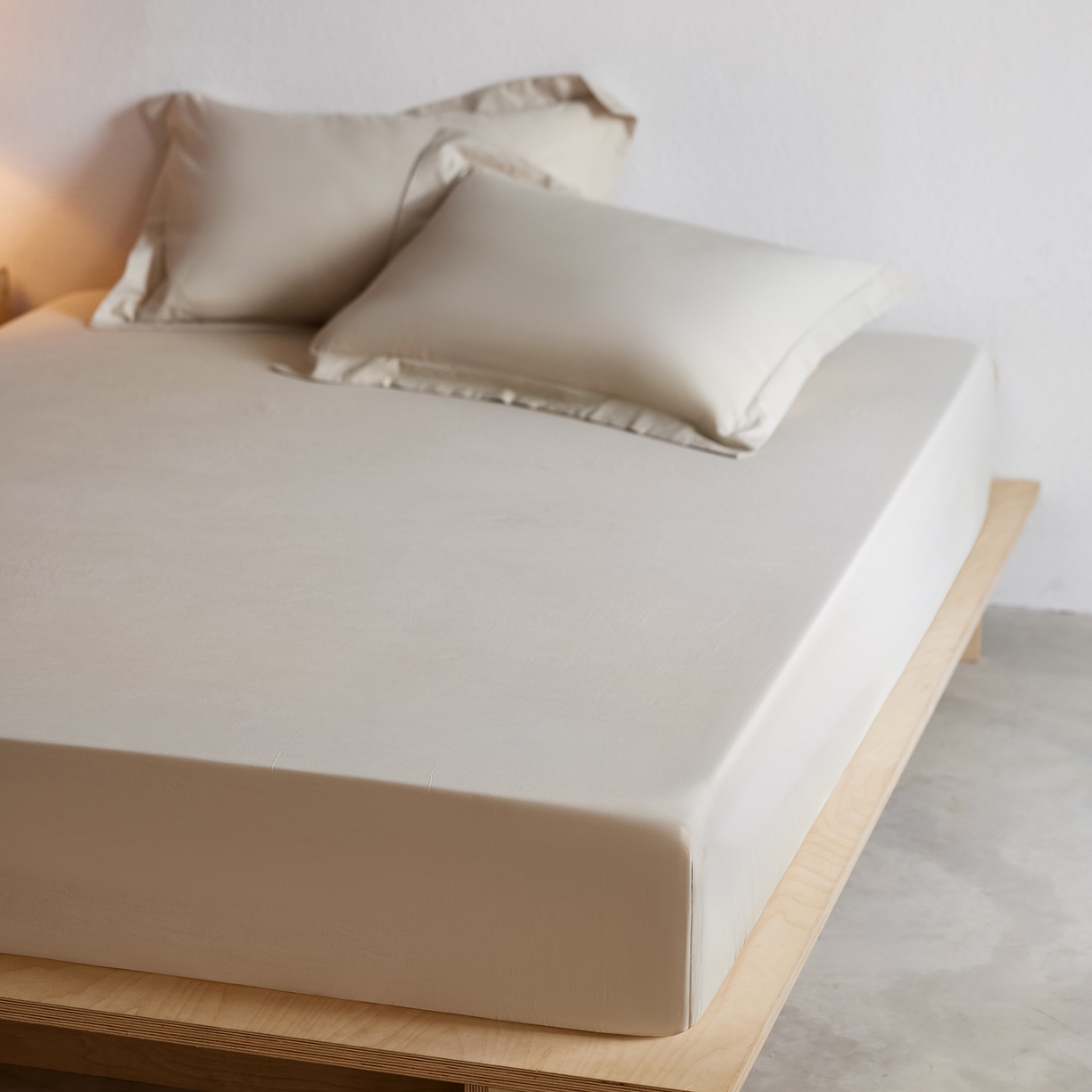 91家纺网 家纺一手货源 找家纺 轩和家居 2025新款70S砂洗长绒棉单床笠 芦暖